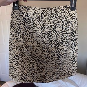 Leopard print pencil skirt